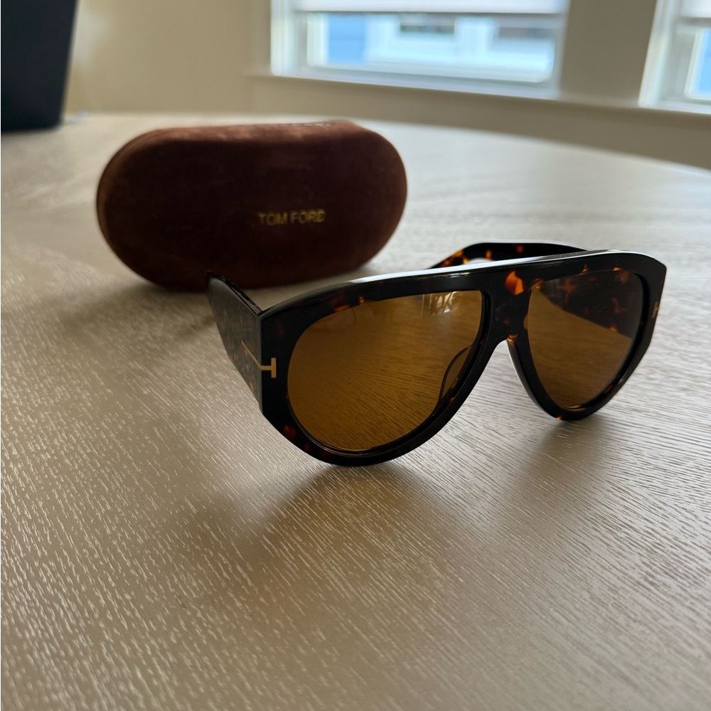 Tom Ford Tortoise Sunglasses with Amber Lenses
